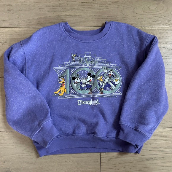 Disney Other - Disneyland 100 Anniversary Kids Sparkle Sweatshirt